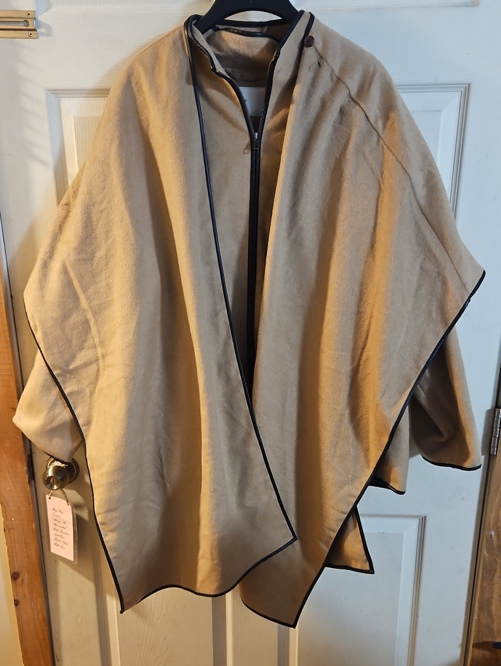 A NEW DAY FAUX WOOL SCARF COAT: LIGHT BROWN: NEW WITH TAGS: SIZE XXL